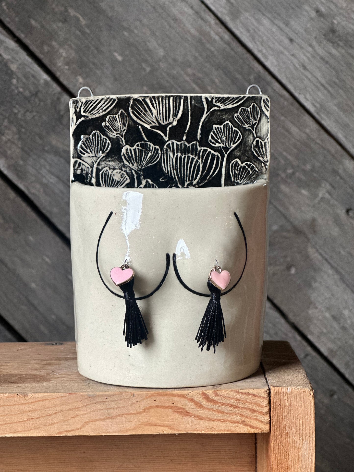 Boob Wall Art Planter/Vase | White 5”