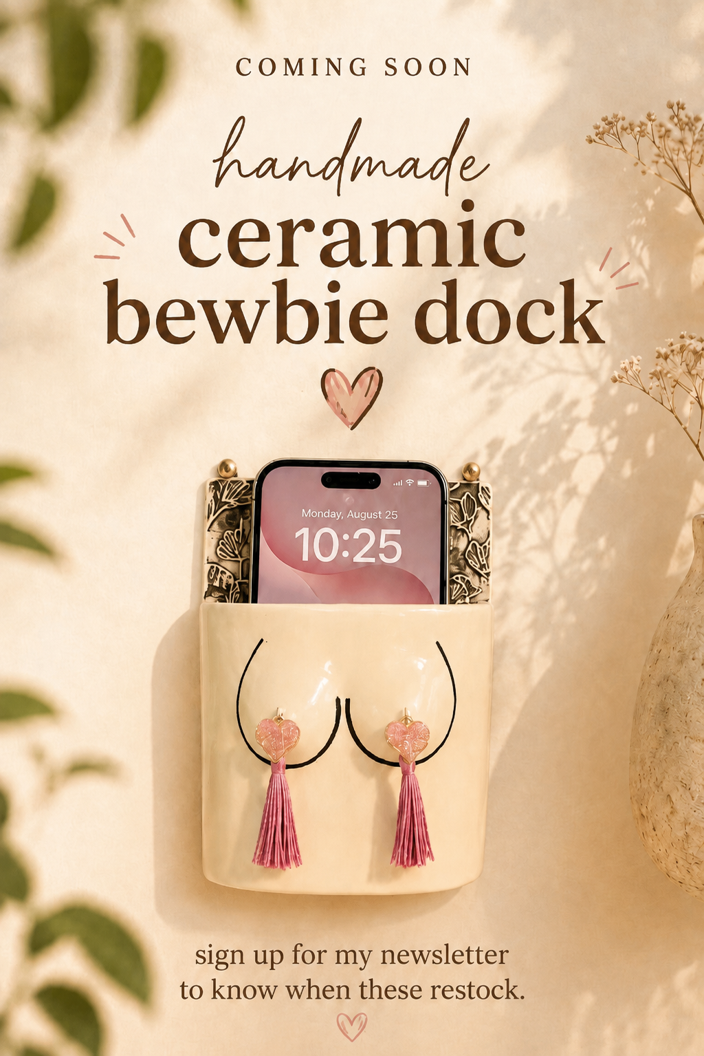 Boob Wall Art Planter/Vase/Phone Dock