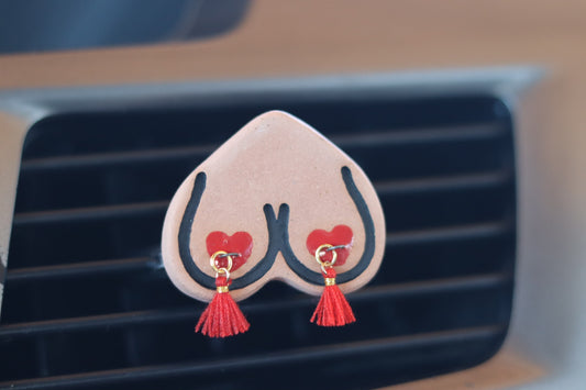 PREORDER Bewbie Tassel Magnet | Clay Diffuser | Light skin/Red