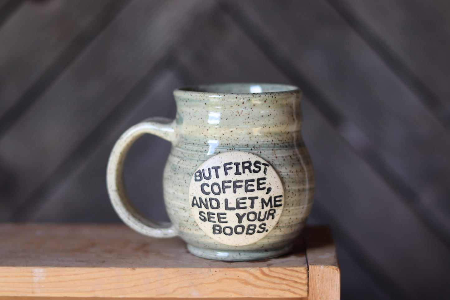 Boob Mug “But first coffee…” 16 oz.