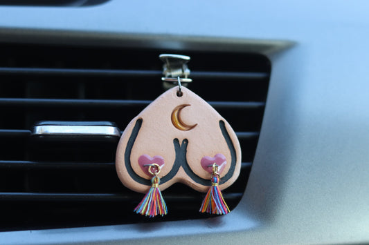 Bewbie Tassel Car Freshener | Magnet or Clip | Light skin/Rainbow/Crescent