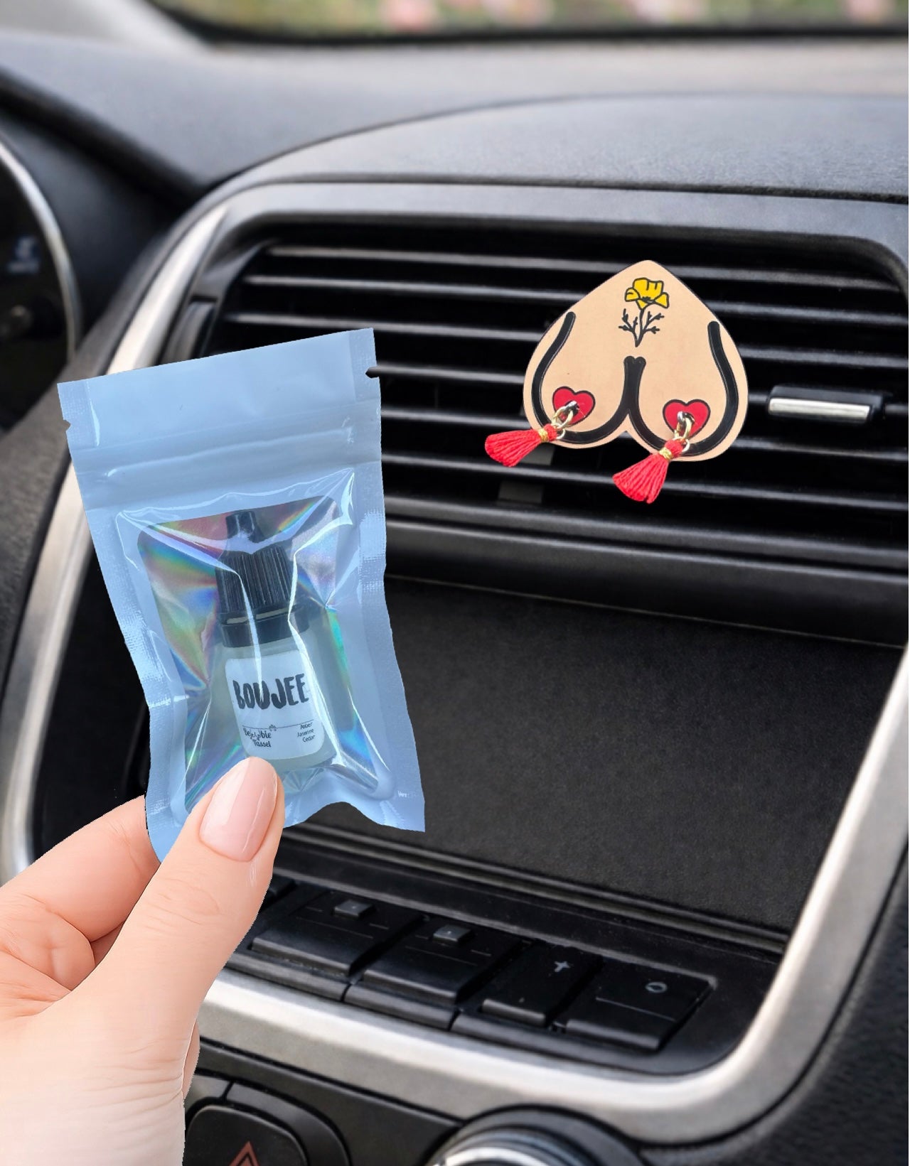 Red Poppy Bewbie Tassel 2pc piece Gift Set