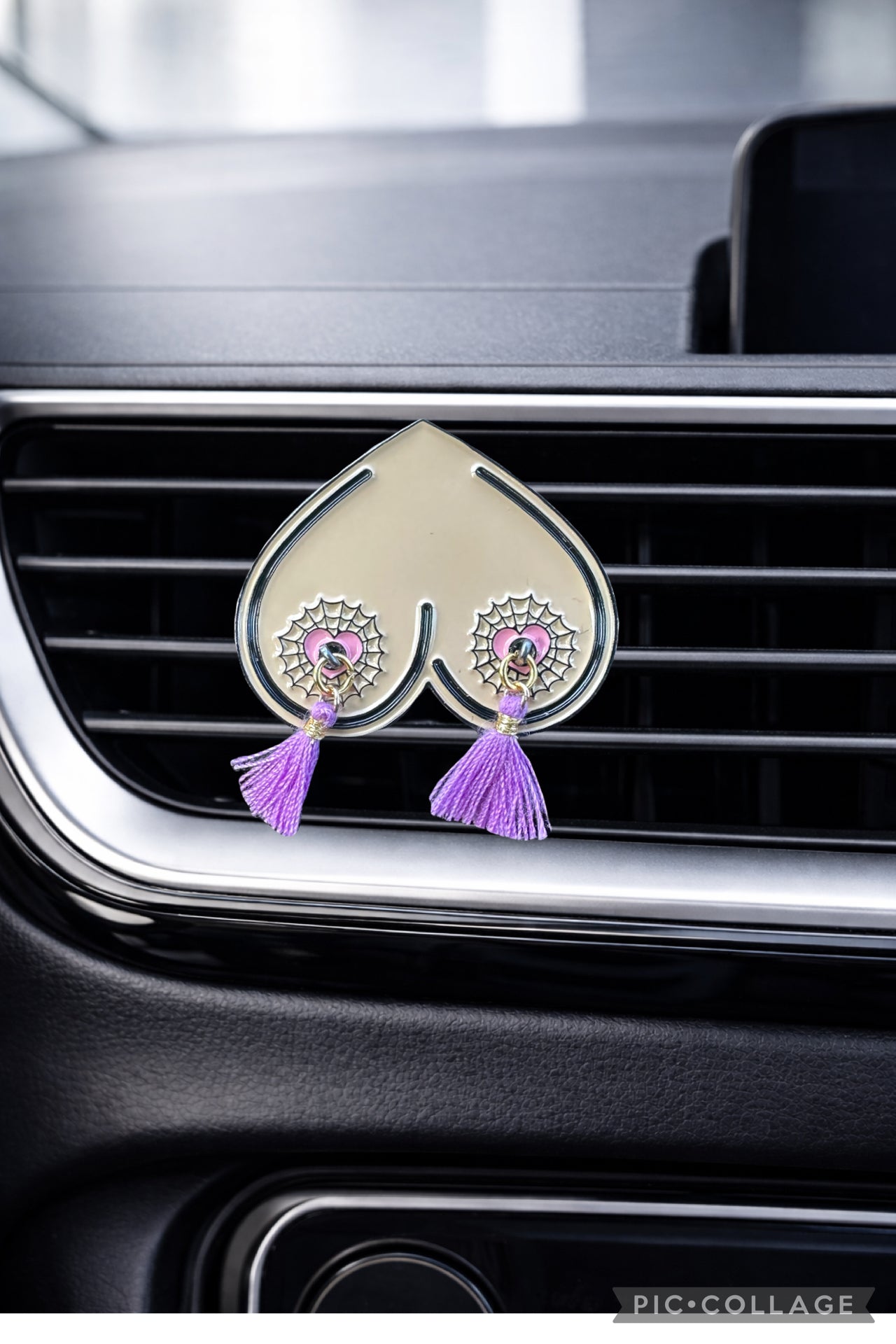 New! Spiderweb Bewbie Tassel | Decor only or Felt diffuser | Magnet | light skin/1.5"