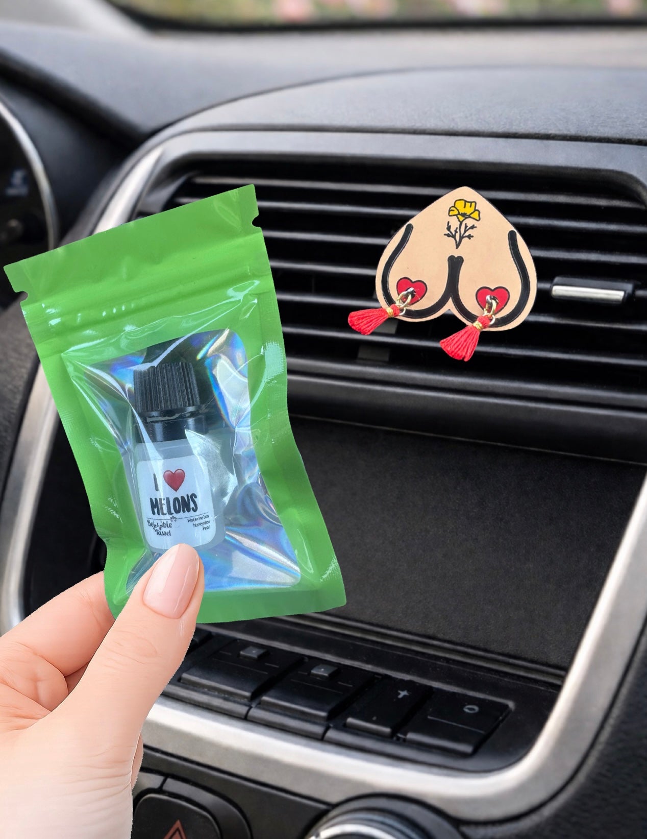 Red Poppy Bewbie Tassel 2pc piece Gift Set