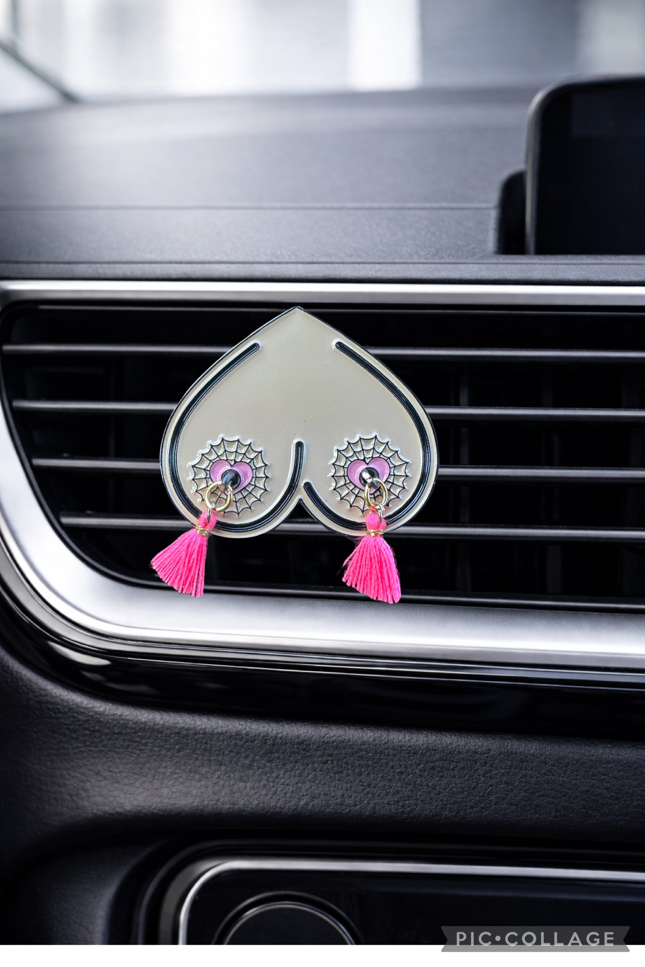 New! Spiderweb Bewbie Tassel | Decor only or Felt diffuser | Magnet | light skin/1.5"