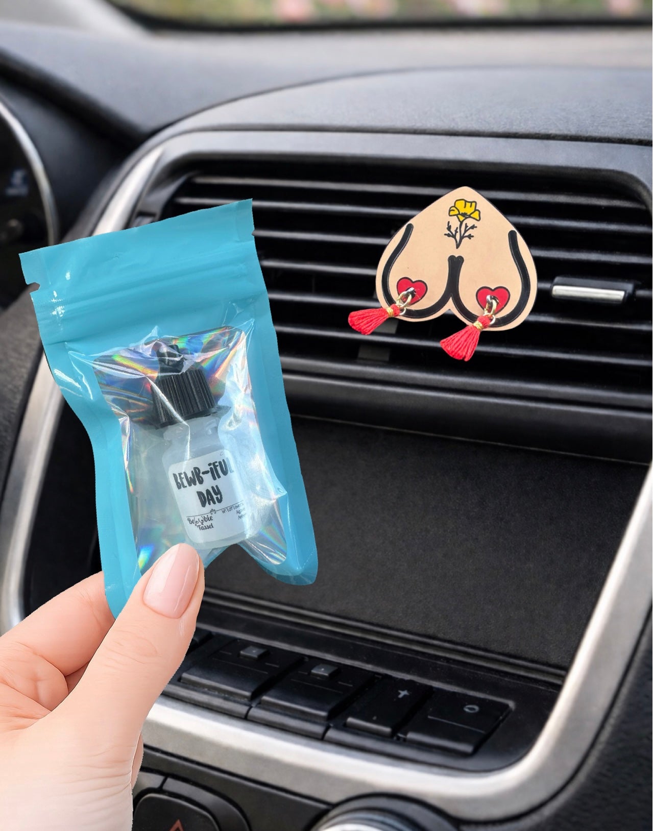 Red Poppy Bewbie Tassel 2pc piece Gift Set