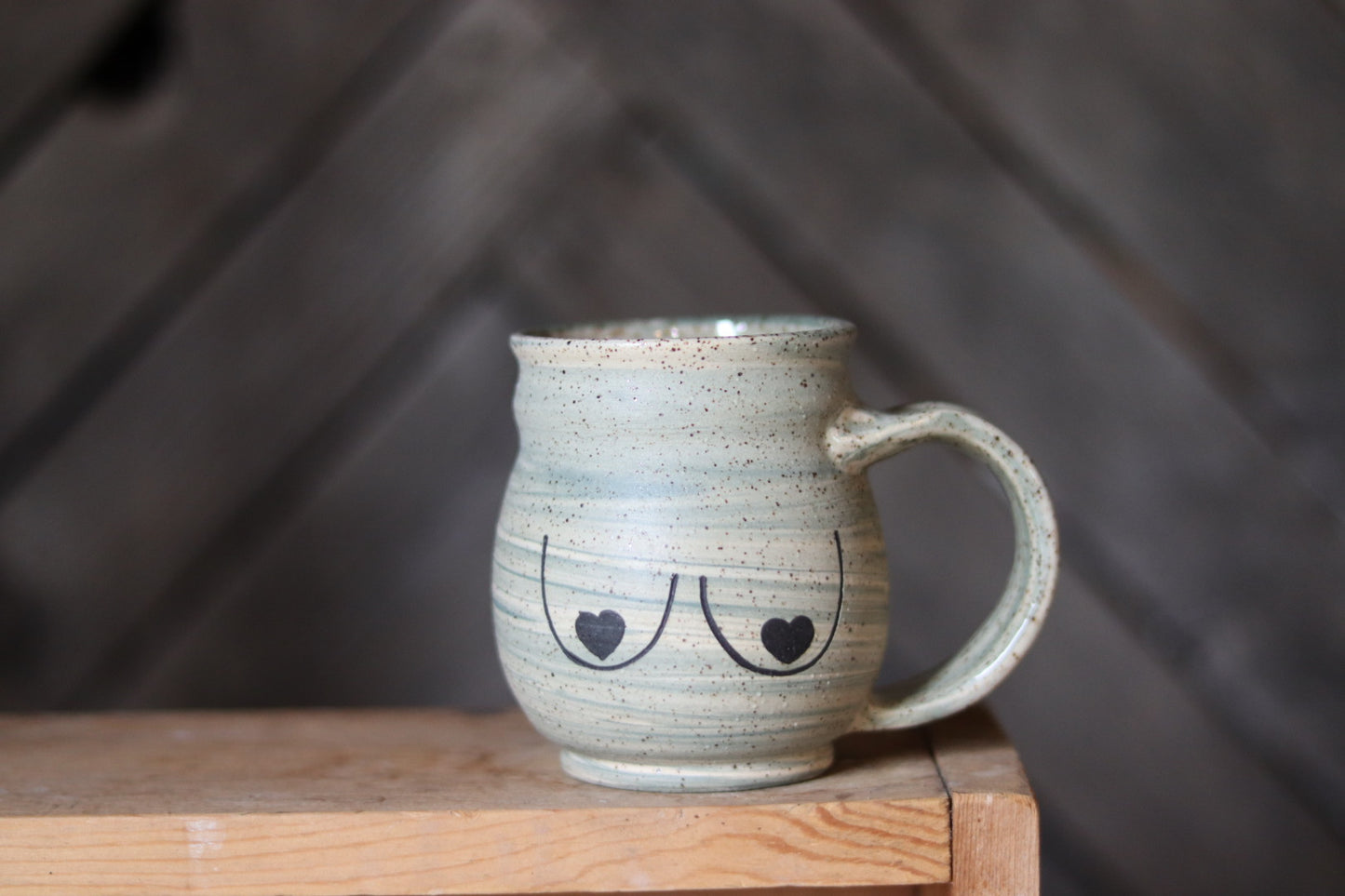Boob Mug “But first coffee…” 14 oz