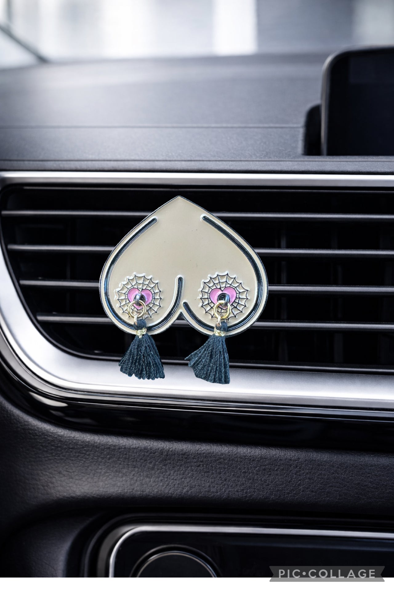 New! Spiderweb Bewbie Tassel | Decor only or Felt diffuser | Magnet | light skin/1.5"