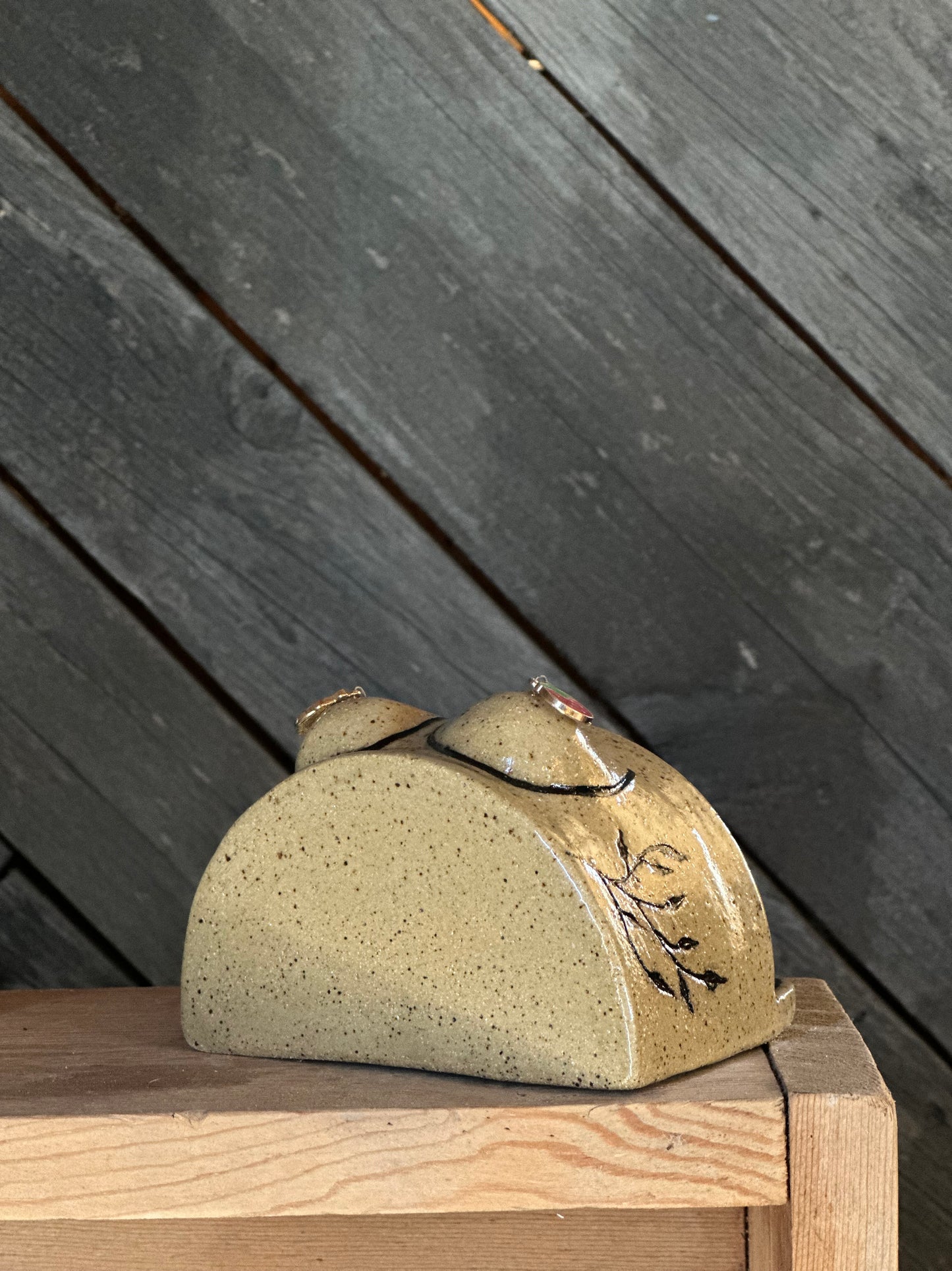 Boob Wall Art Planter/Vase | Speckled light skin | 4”