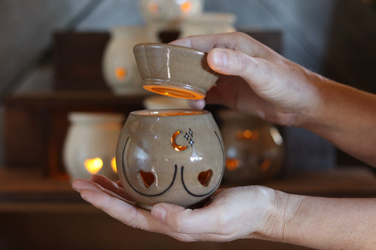 PREORDER Boob Wax Melt Warmer Luminary | Brown/Crescent 4”