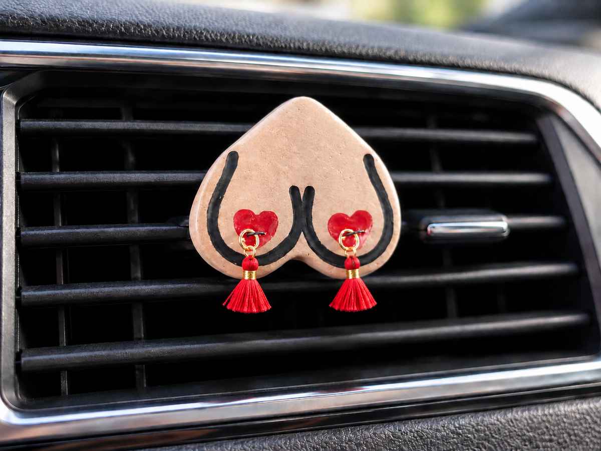 PREORDER Bewbie Tassel Magnet | Clay Diffuser | Light skin/Red