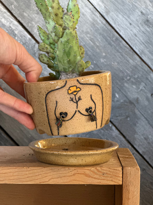 Speckled Boob Planter 3”