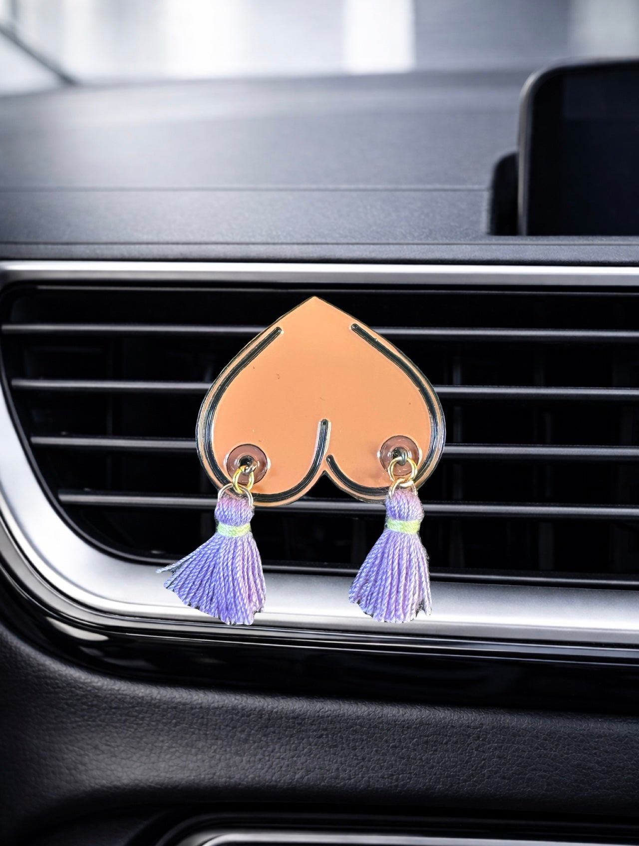 Bewbie Tassel Decor or Felt diffuser | Vent magnet | dark skin 1.5”