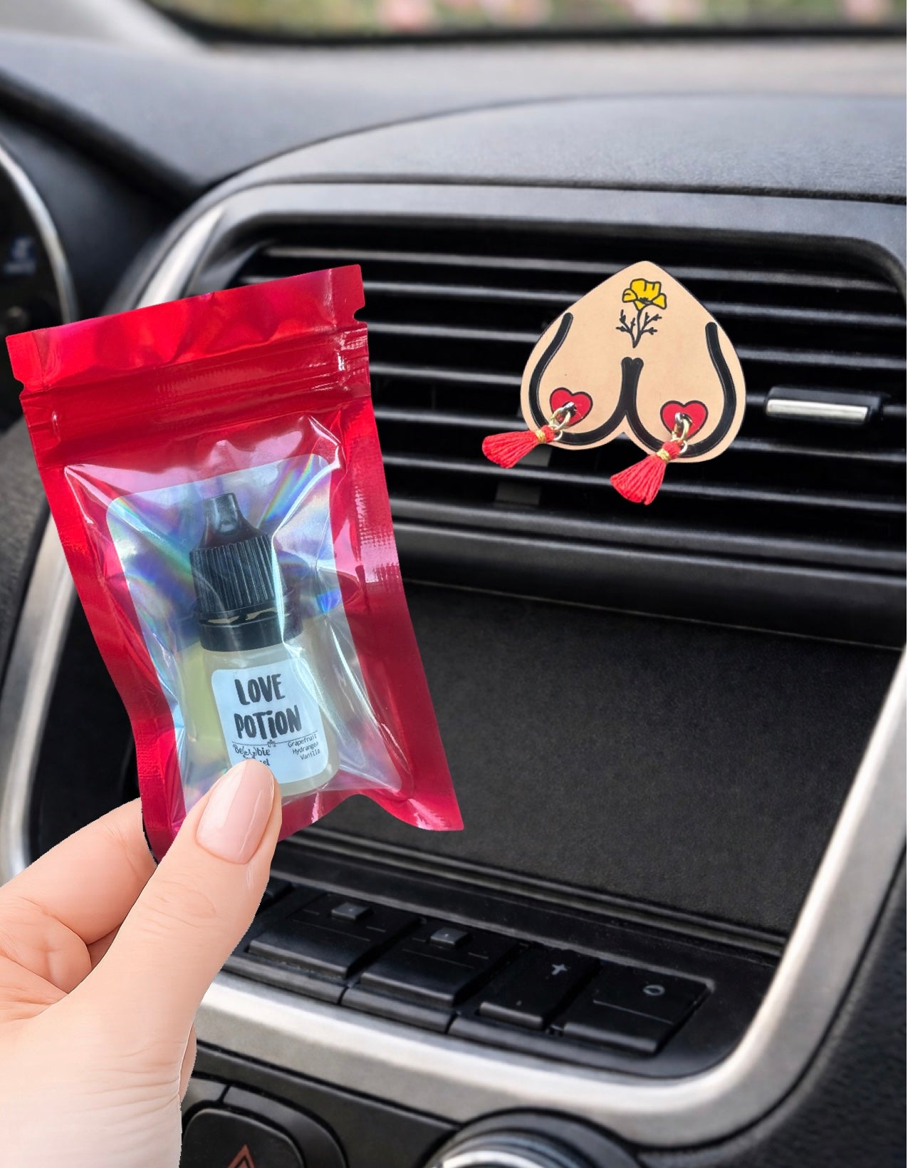 Red Poppy Bewbie Tassel 2pc piece Gift Set