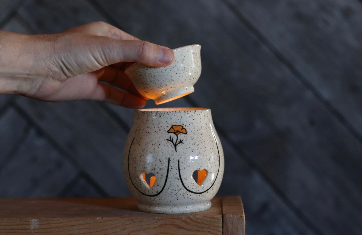 PREORDER Speckled Boob Wax Melt Warmer Luminary | 4”