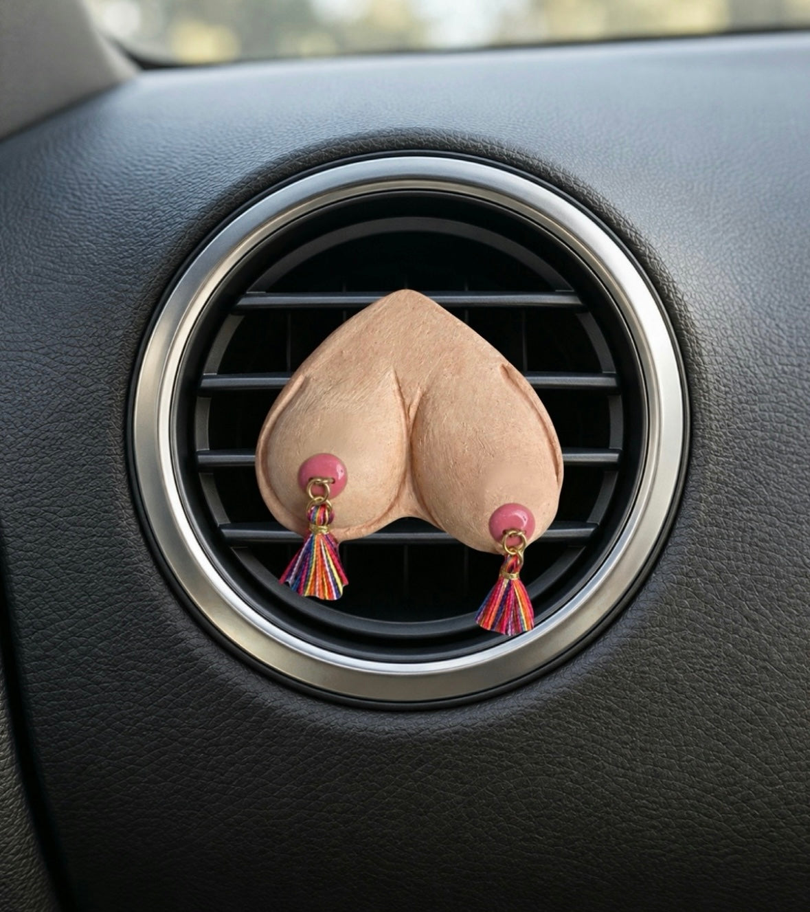 Preorder Big Lopsided Bewbie Tassel Clay Car Diffuser | Magnet | 1.5”