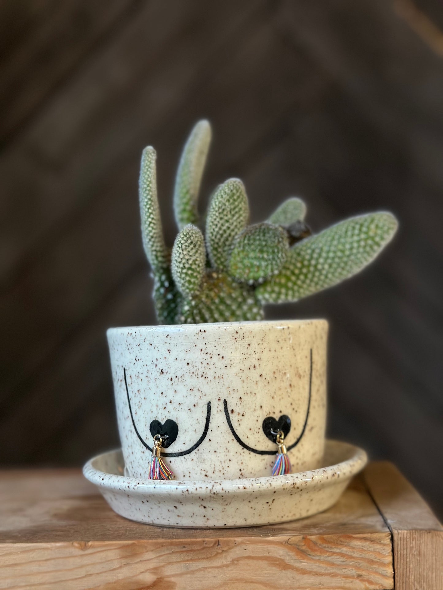 Speckled Boob Planter 3”