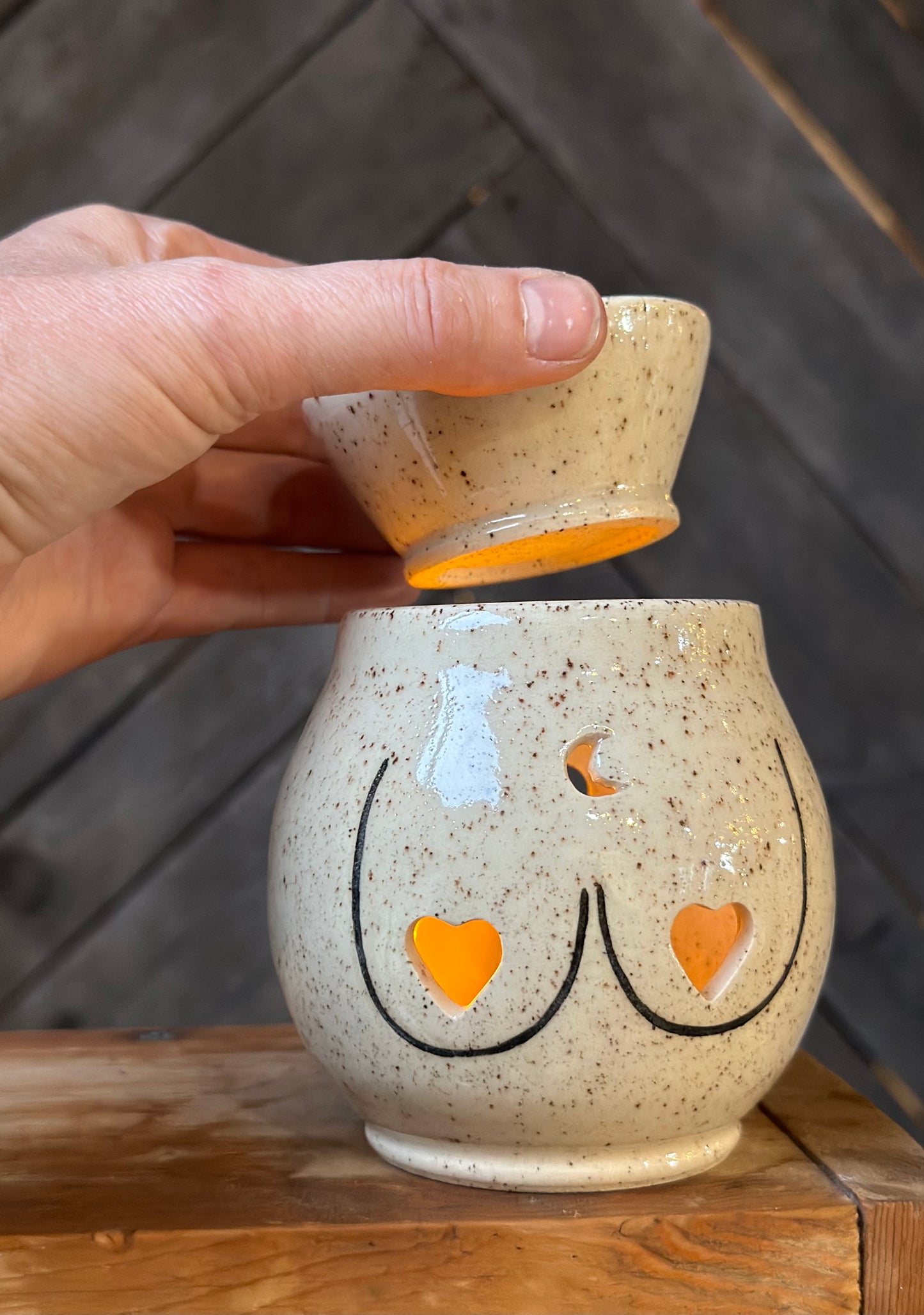 Speckled Boob Wax Melt Warmer Luminary