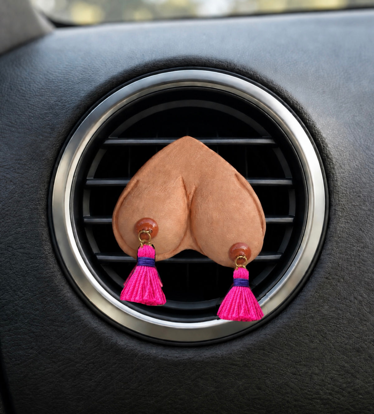 Preorder Big Lopsided Bewbie Tassel Clay Car Diffuser | Magnet | 1.5”