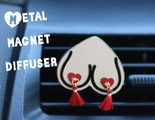 Bewbie Tassel Felt Car Freshener |Magnet | Light Skin/Red 1.5"