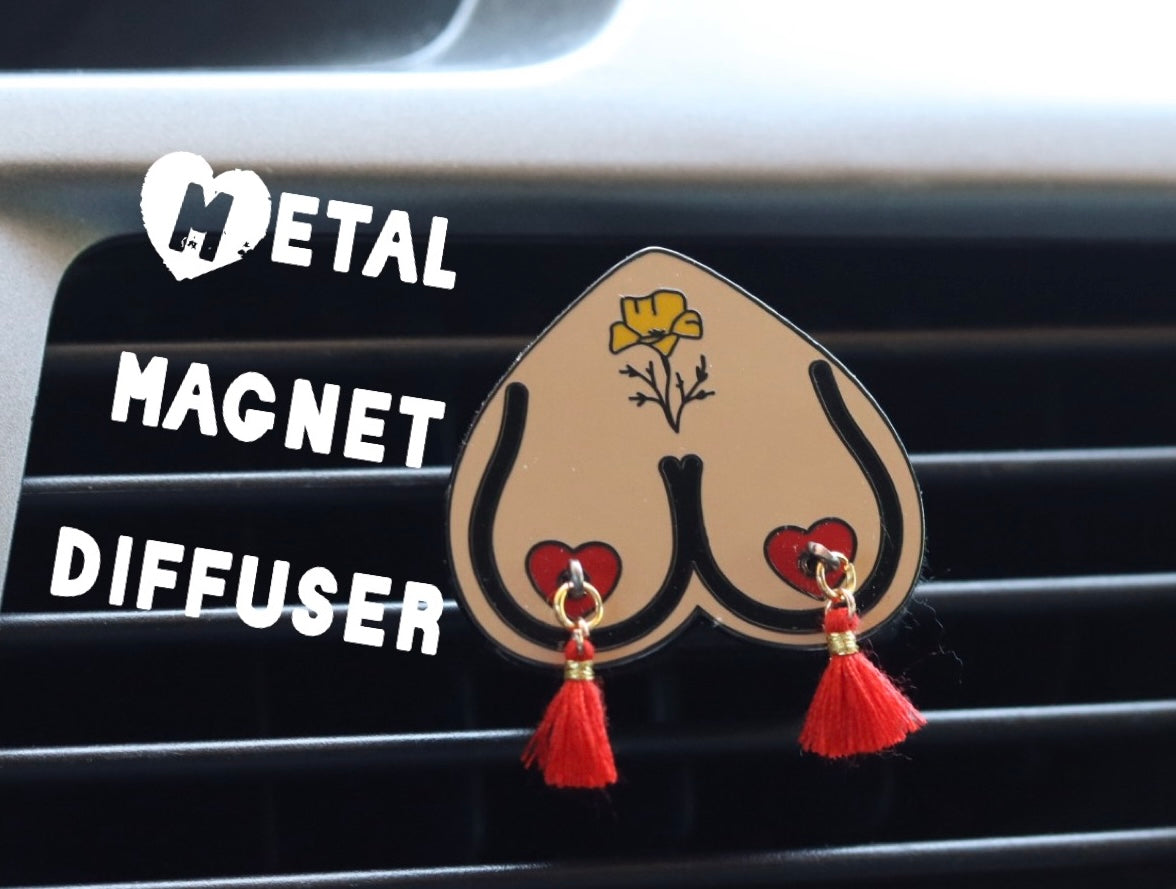 Bewbie Tassel Felt Car Freshener | Magnet | Light skin/Red/Poppy