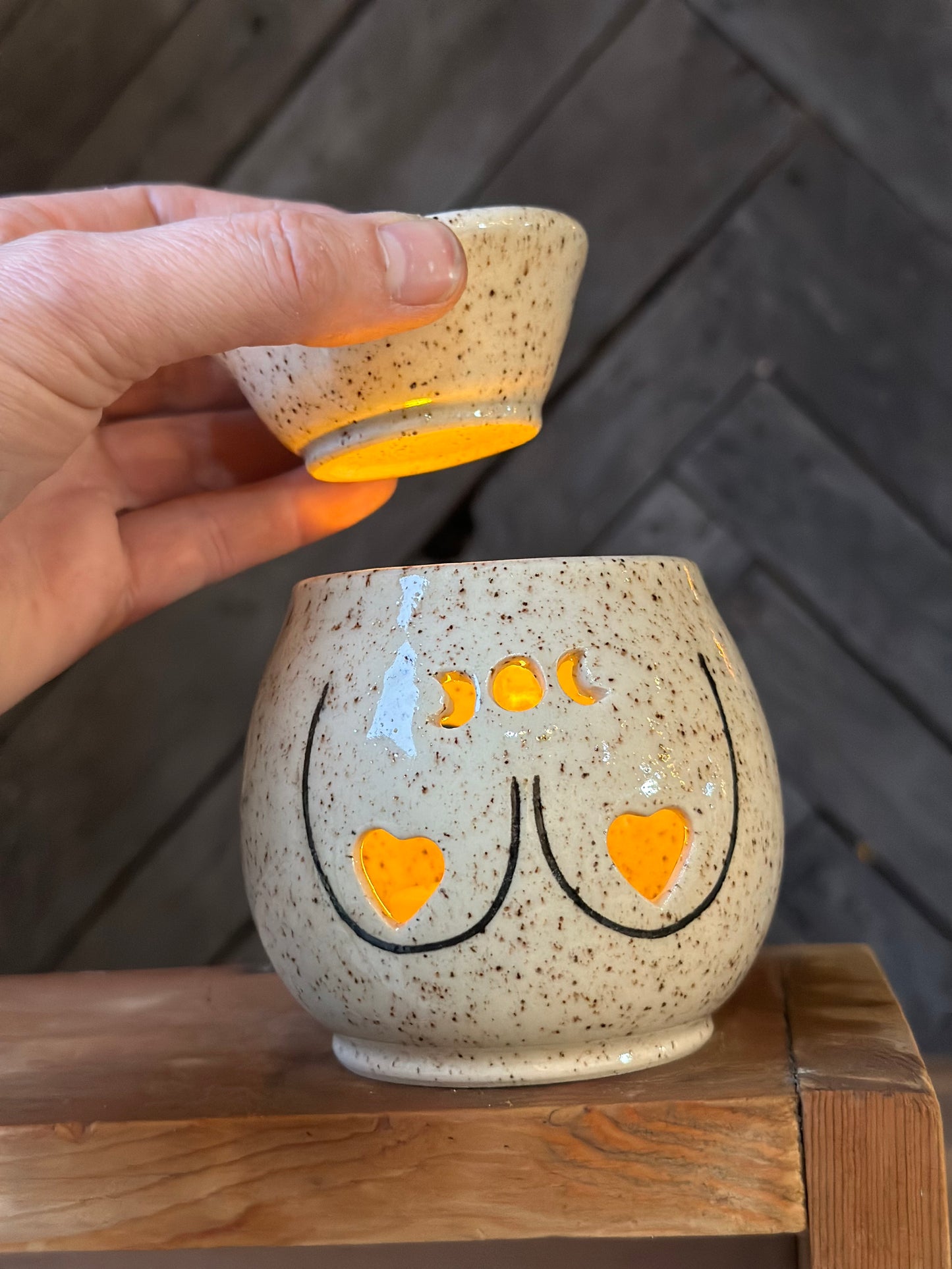 Speckled Boob Wax Melt Warmer Luminary