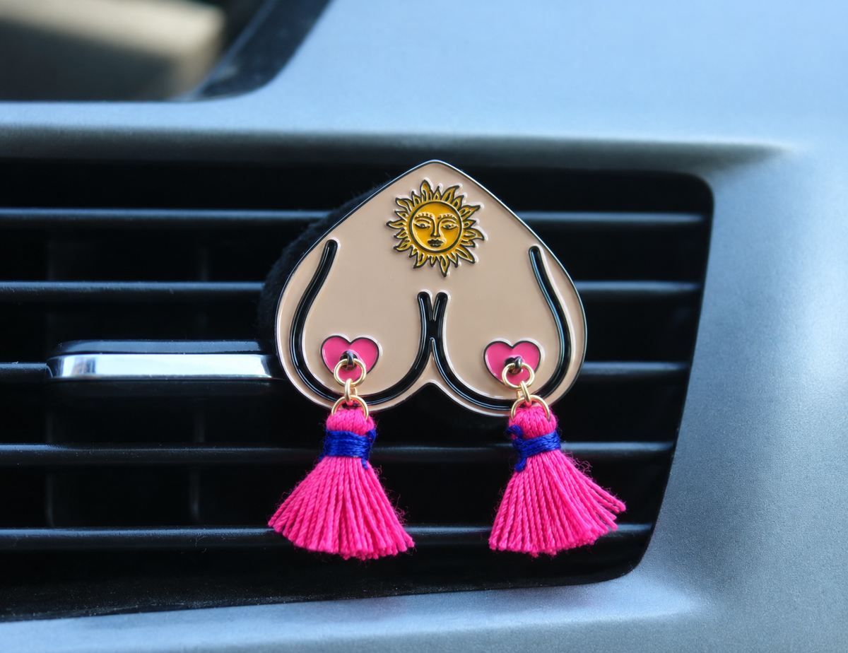 Bewbie Tassel | Enamel Decor only or felt diffuser | Magnet | light skin/rainbow/Sol 1.5"