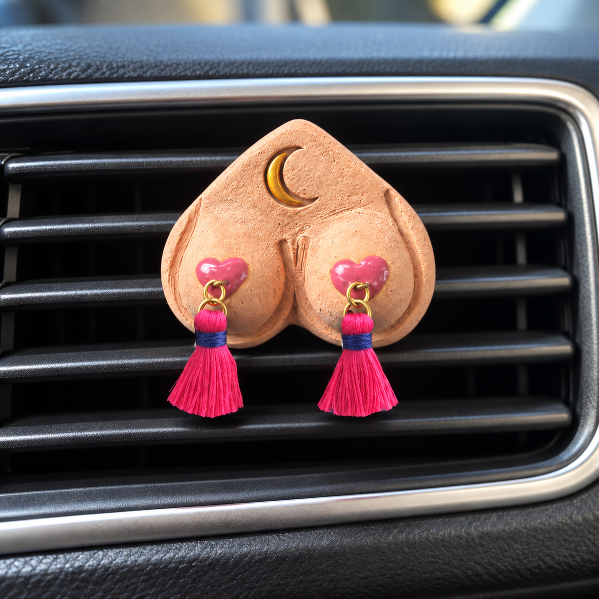 Preorder Ships Nov. 30th BIG! Bewbie Tassel Clay Car Diffuser | Magnet