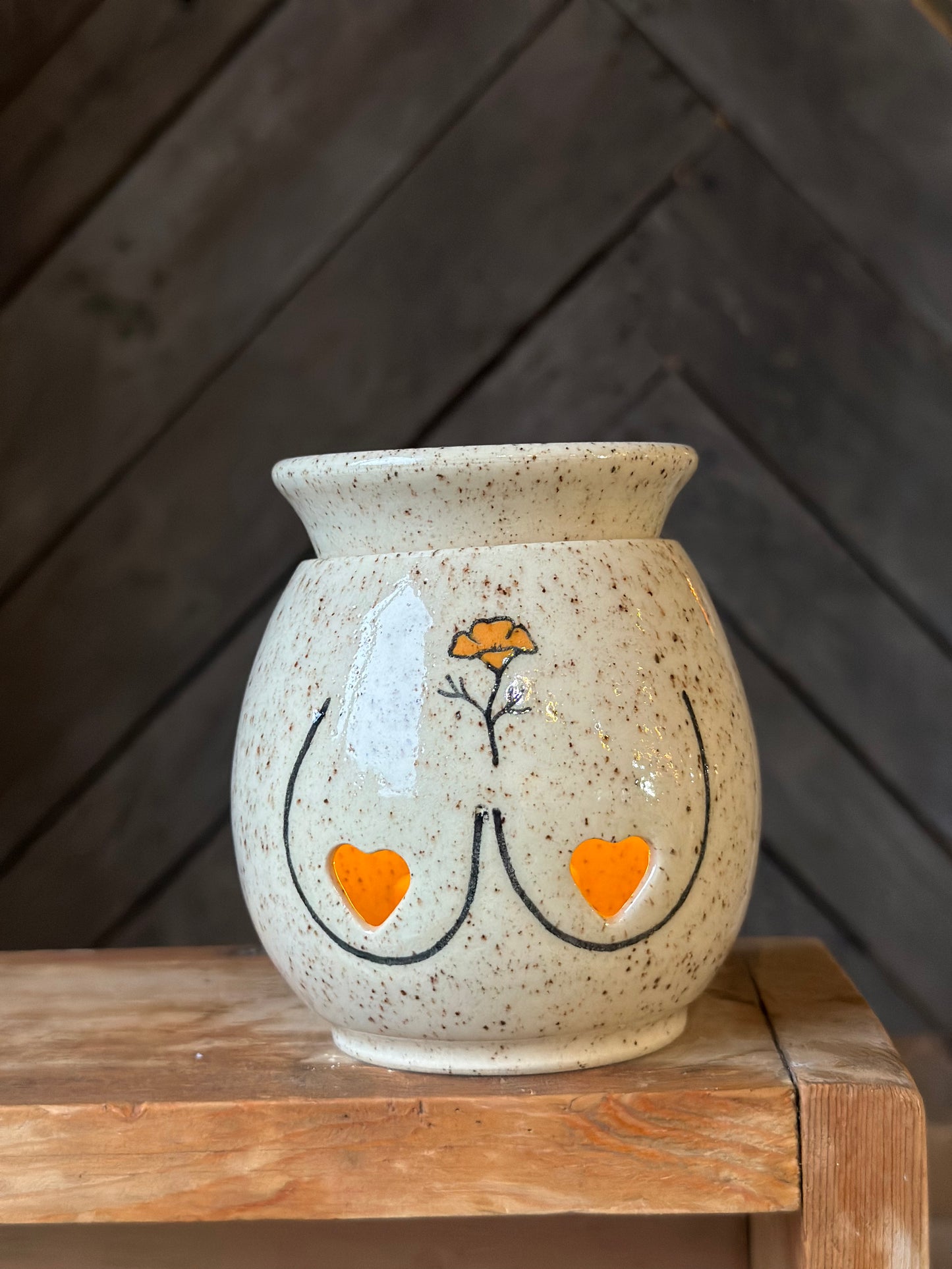 Speckled Boob Wax Melt Warmer Luminary | 4”