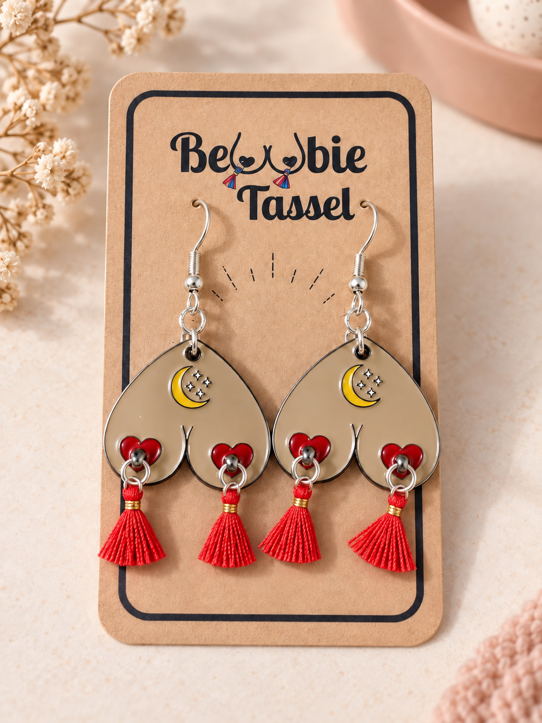 Bewbie Tassel 1" Earrings | 925 Sterling Silver hook/Choose color