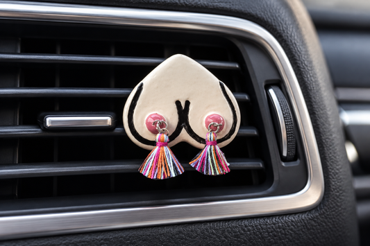 PREORDER Ships Nov. 30th Bewbie Tassel Magnet | Clay Car Diffuser | Pierced nips