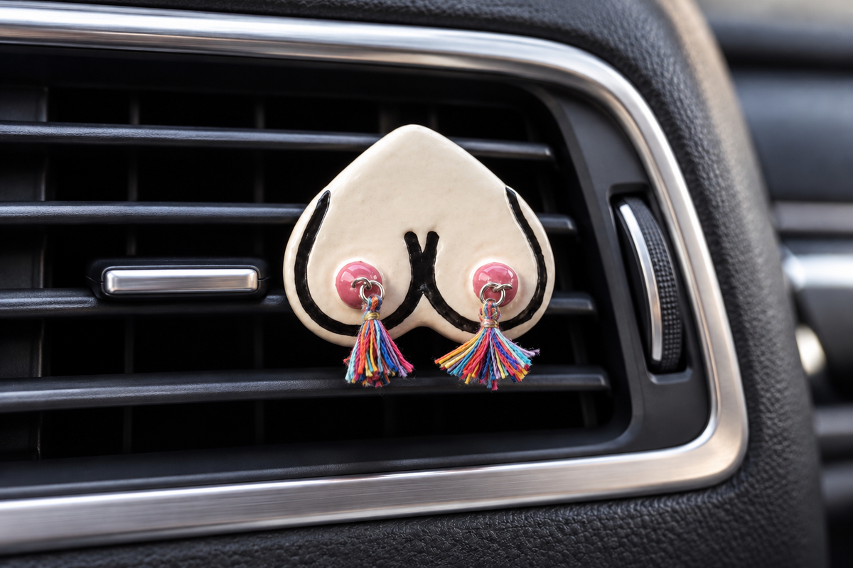 PREORDER Ships Nov. 30th Bewbie Tassel Magnet | Clay Car Diffuser | Pierced nips