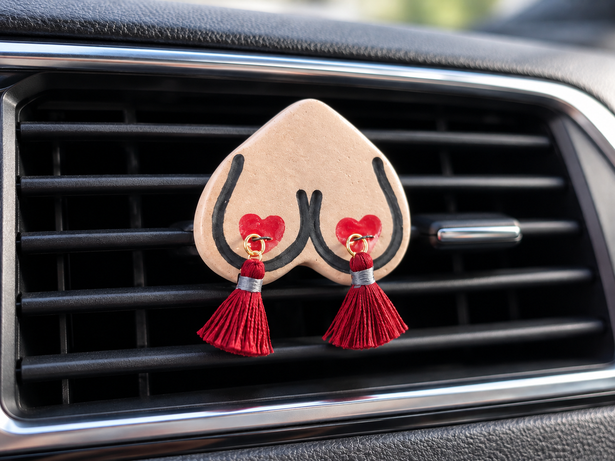 PREORDER Bewbie Tassel Magnet | Clay Diffuser | Light skin/Red